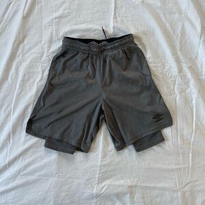 Umbro Boy’s Charcoal Athletic Shorts